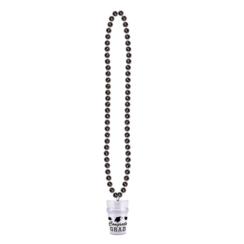 Beads w/Grad Glass – 33"/2½ Oz – (1/Card) by Beistle for Graduation Beads with Medallion