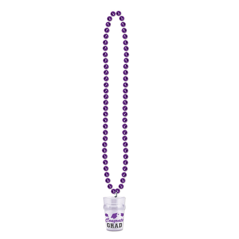 Beads w/Grad Glass – 33"/2½ Oz – (1/Card) by Beistle for Graduation Beads with Medallion