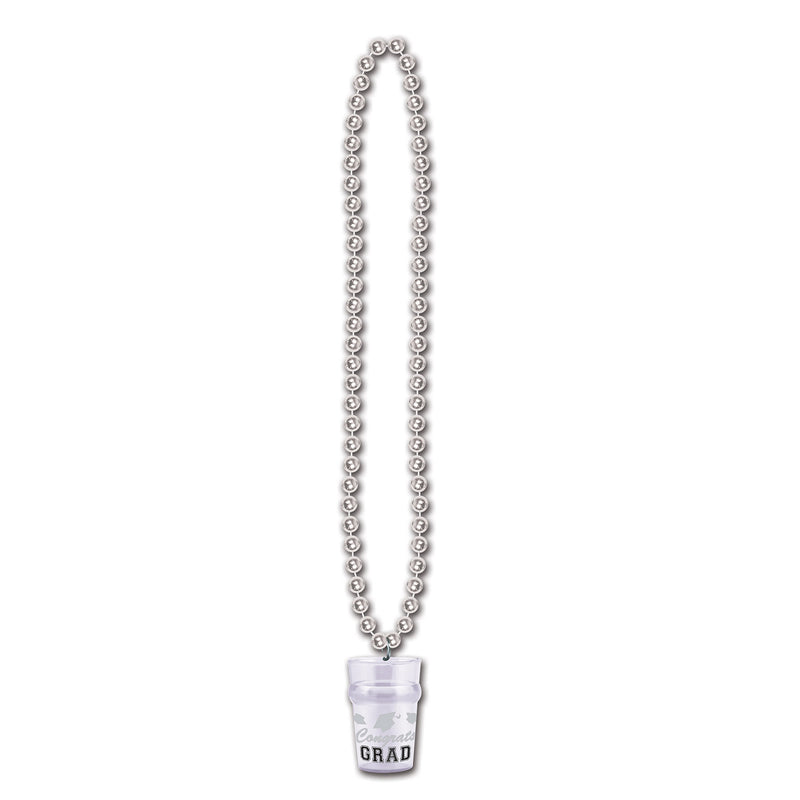Beads w/Grad Glass – 33"/2½ Oz – (1/Card) by Beistle for Graduation Beads with Medallion