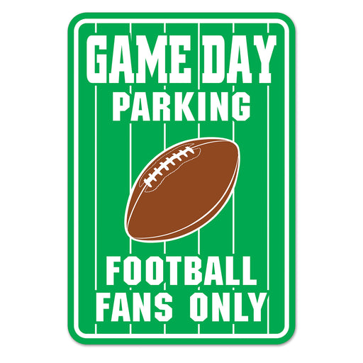 Game Day Parking Sign – 17½" x 12" by Beistle for Football Printed