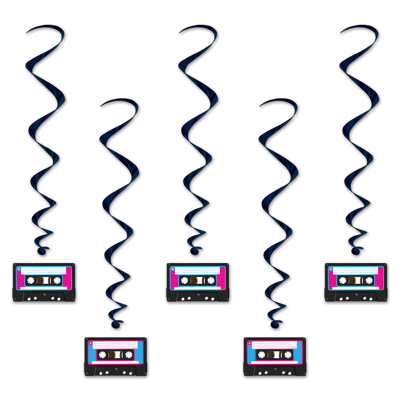 Cassette Tape Whirls – 3' 3" – (5/Pkg)