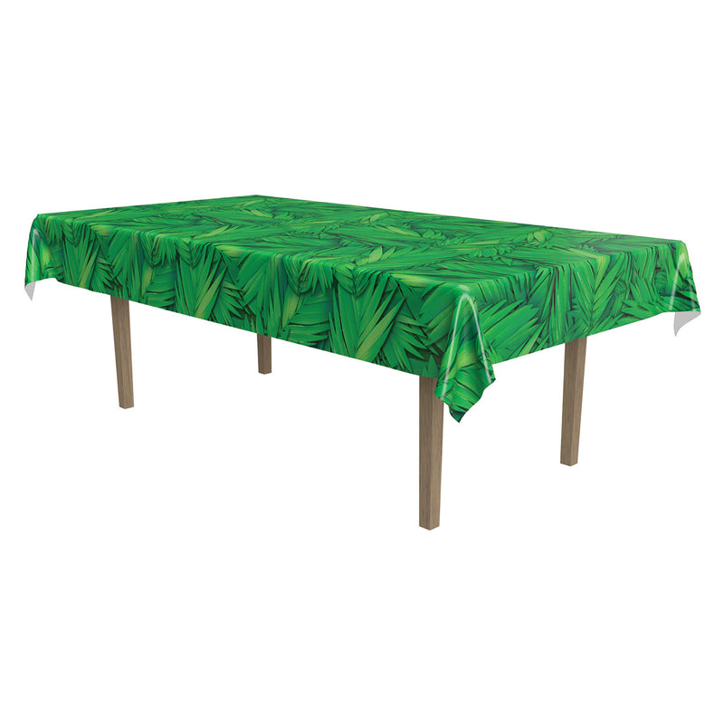 Palm Leaf Tablecover – 54" x 108" – (1/Pkg) by Beistle for Luau Table Covers - Patterned