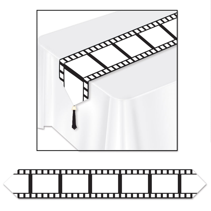 Printed Filmstrip Table Runner – 11" x 6' – (1/Pkg) by Beistle for Awards Night Table Runners - Printed