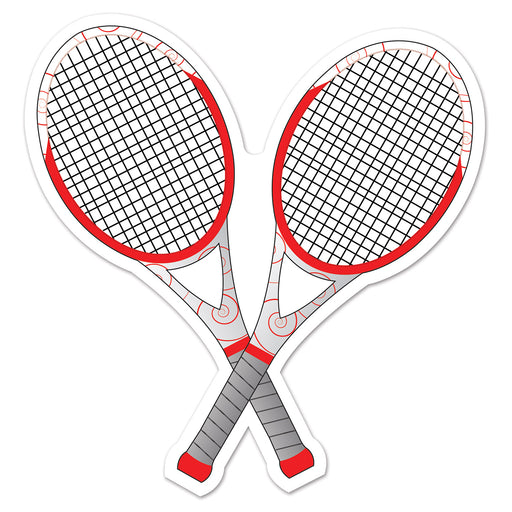 Tennis Racquets Cutout – 10" – (1/Card) by Beistle for Tennis Printed