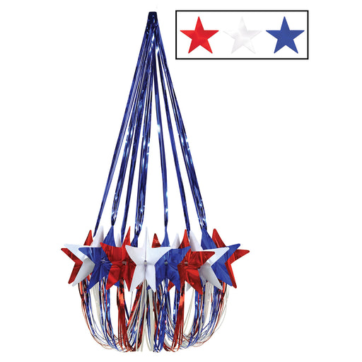 Star Chandelier – 35" – (1/Pkg) by Beistle for Patriotic Columns and Chandeliers