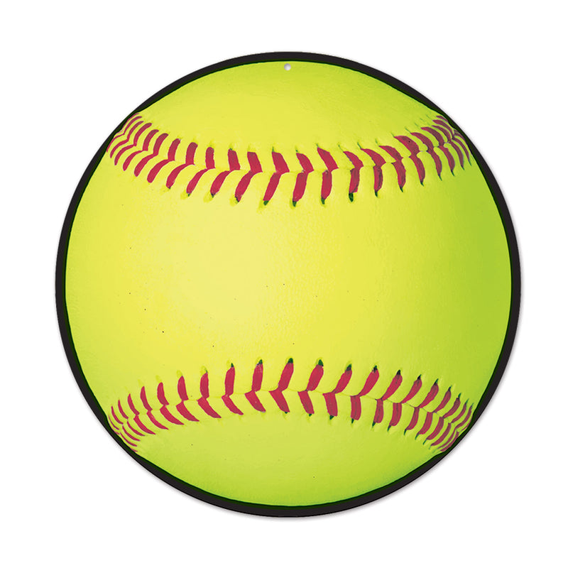 Softball Cutout – 10" – (1/Card) by Beistle for Sports Printed
