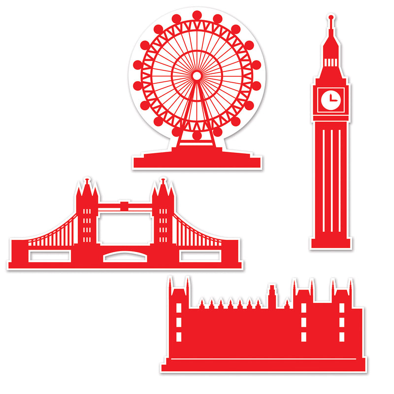 London Silhouettes – 11"-16" – (4/Pkg)