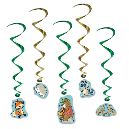 Woodland Friends Whirls – 34"-3' 4" – (5/Pkg) by Beistle for Woodland Friends Whirls