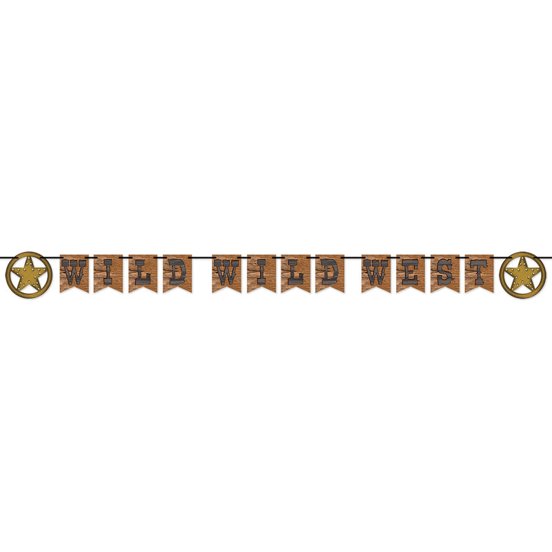 Wild Wild West Streamer – 7¼" x 10' – (1/Pkg) by Beistle for Western Streamers