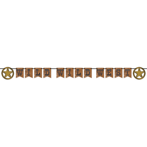 Wild Wild West Streamer – 7¼" x 10' – (1/Pkg) by Beistle for Western Streamers