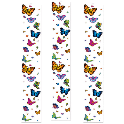 Butterfly Party Panels – 12" x 6' – (3/Pkg) by Beistle for Spring/Summer Party Panels