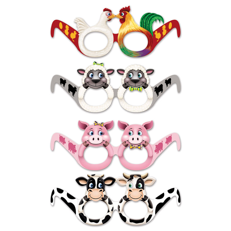 Farm Animal Eyeglasses – (12/Pkg)