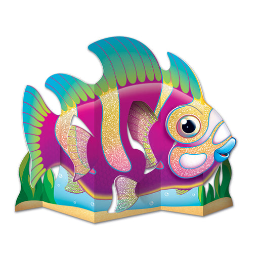 3-D Glittered Fish Centerpiece – 13" – (1/Pkg) by Beistle for Under The Sea 3-D