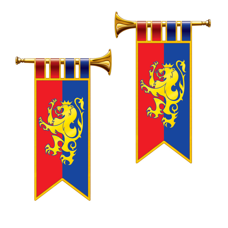 Herald Trumpet Cutouts – 17" – (2/Pkg) by Beistle for Medieval Printed