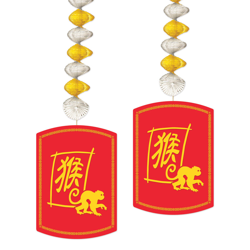 Year Of The Monkey Danglers – 30" – (2/Pkg) by Beistle for Chinese New Year Danglers