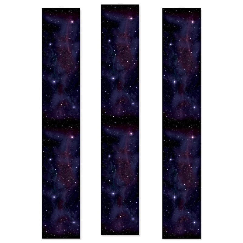 Starry Night Party Panels – 12" x 6' – (3/Pkg) by Beistle for Space Party Panels