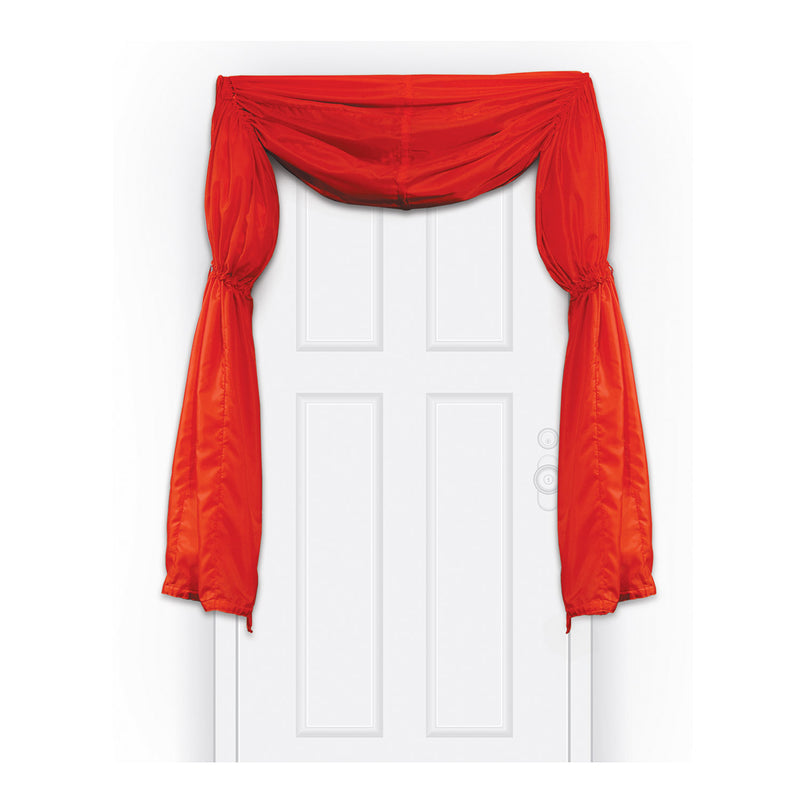 Fabric Red Curtain/Bunting – 12' – (1/Pkg)