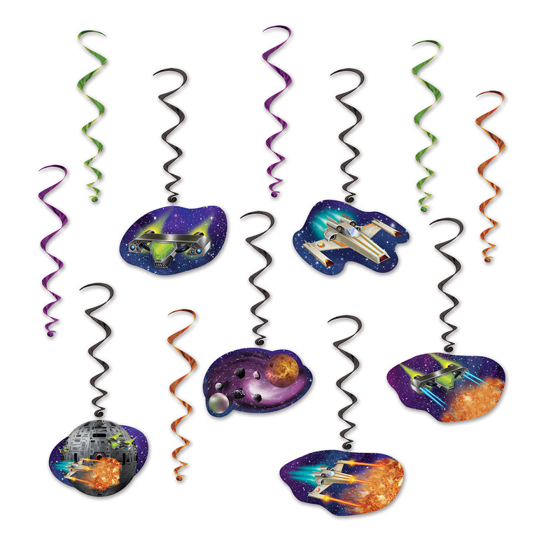 Spaceship Whirls – 17"-32" – (12/Pkg) by Beistle for Space Whirls