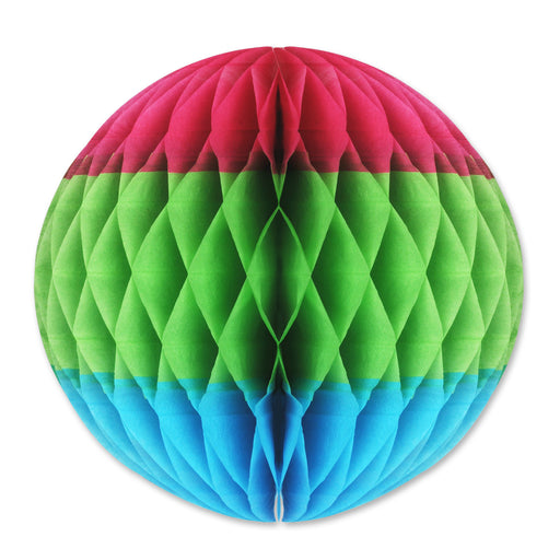 Tri-Color Tissue Ball – 12" – (1/Pkg) by Beistle for Luau Tissue