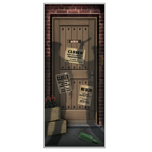 Speakeasy Door Cover – 6' x 30" – (1/Pkg) by Beistle for 20's Door Covers