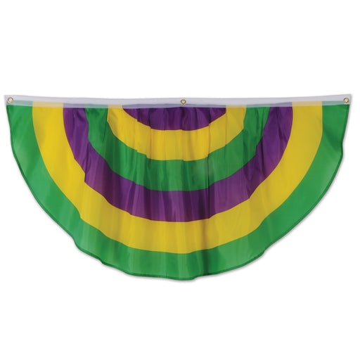 Mardi Gras Fabric Bunting – 4' x 2' – (1/Pkg) by Beistle for Mardi Gras Bunting
