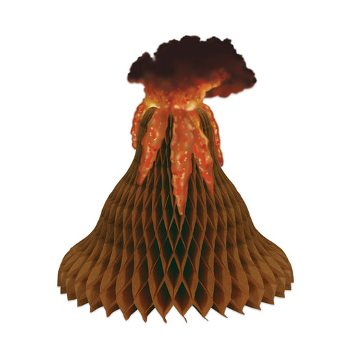 Tissue Volcano Centerpiece – 15" – (1/Pkg) by Beistle for Dinosaurs Tissue