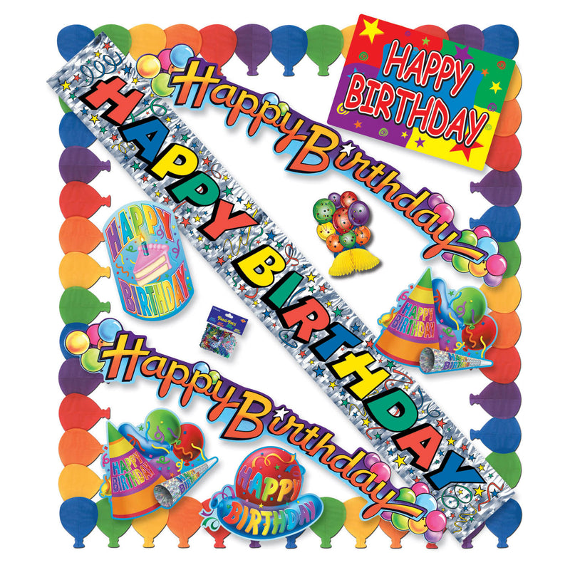 Happy Birthday Party Kit – (11/Pkg) by Beistle for Birthday Everyday