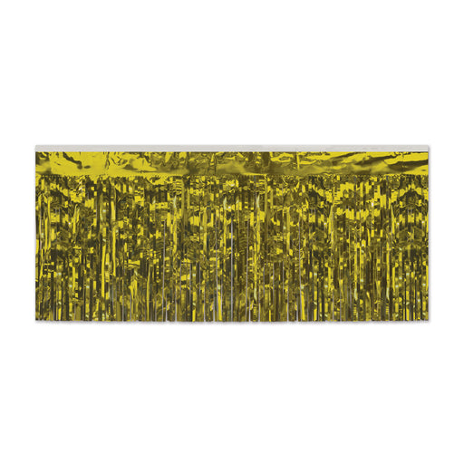 Pkgd 2-Ply Metallic Fringe Drape – 15" x 10' – (1/Pkg) by Beistle for General Occasion Drapes