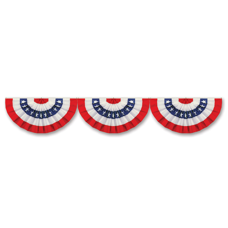 Jointed Patriotic Bunting Cutout – 12" x 6' – (1/Pkg) by Beistle for Patriotic Printed Both Sides