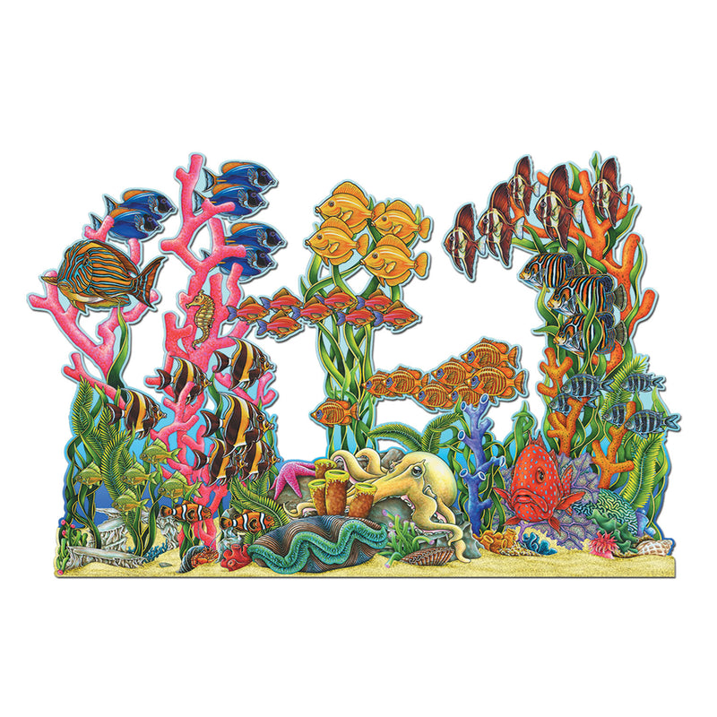 Jointed Seascape – 25" x 3' 1" – (1/Pkg) by Beistle for Under The Sea Printed Both Sides
