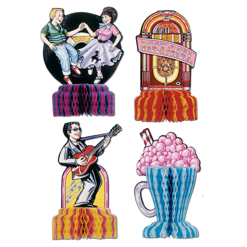 50's Mini Centerpieces – 5" – (4/Pkg)