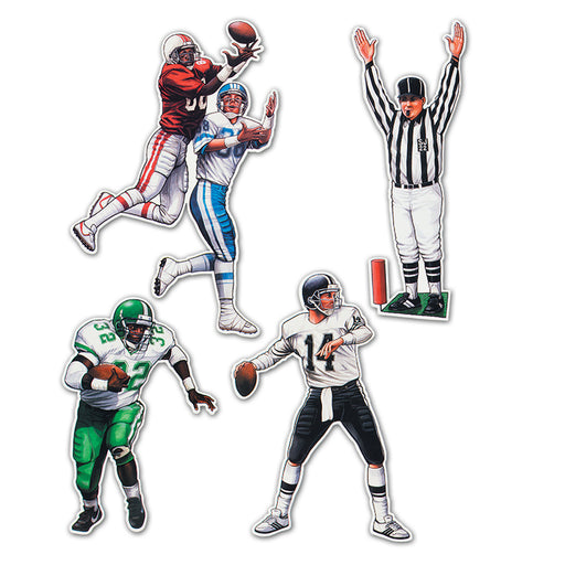 Football Figures – 17"-22" – (4/Pkg) by Beistle for Football Printed