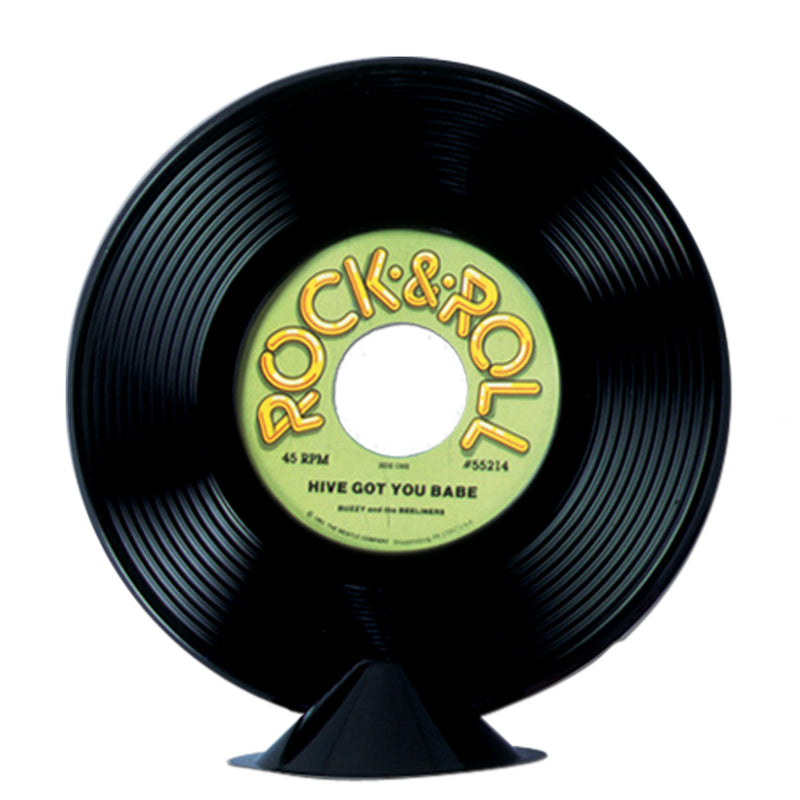 Plastic Record Centerpiece – 9" – (1/Pkg) by Beistle for Music Plastic Decorations