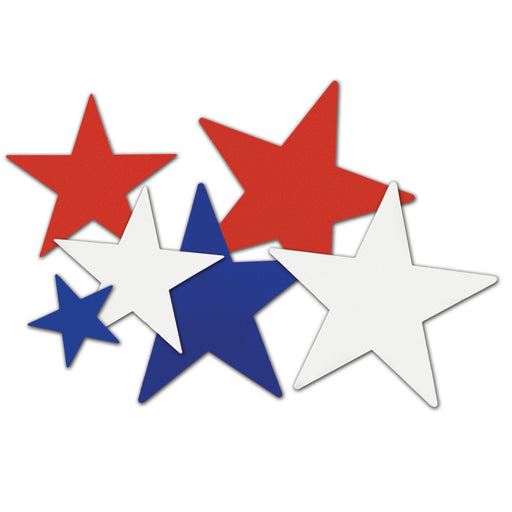 Star Cutouts – Asstd – (9/Pkg) by Beistle for Patriotic Printed
