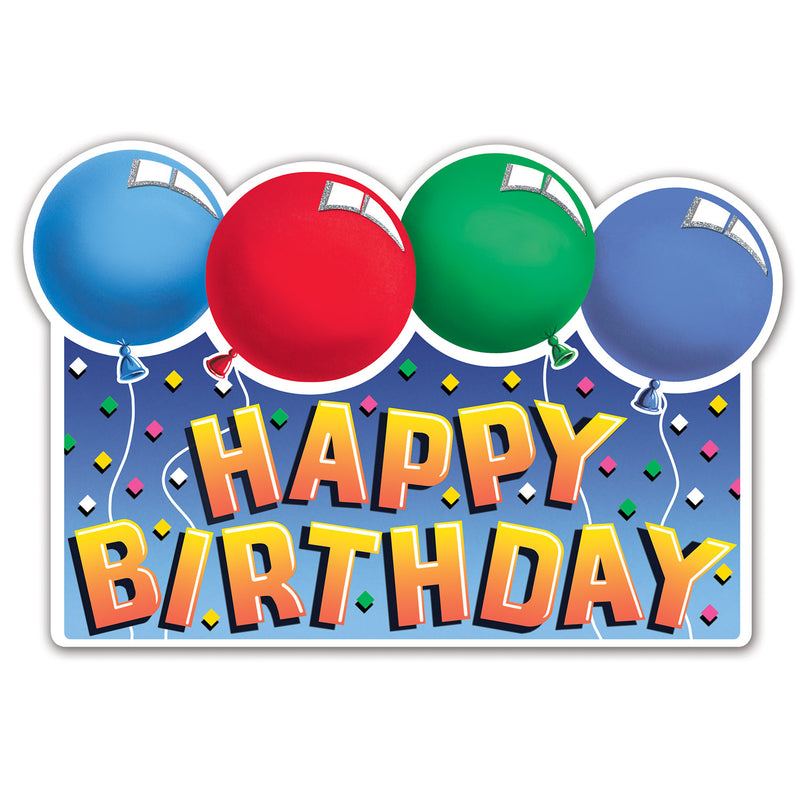 Glittered Happy Birthday Sign – 12" x 18"