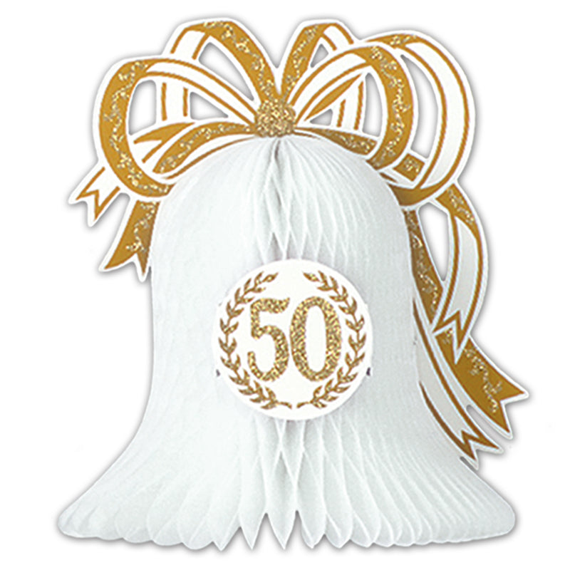 "50th" Anniversary Centerpiece – 10½" – (1/Pkg) by Beistle for Anniversary Tissue
