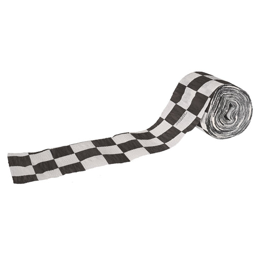 FR Checkered Crepe Streamer – 2½" x 30' – (1/Pkg) by Beistle for Racing Crepe