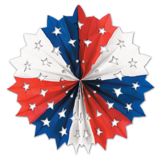 Patriotic Star Fan – 22" by Beistle for Patriotic Tissue