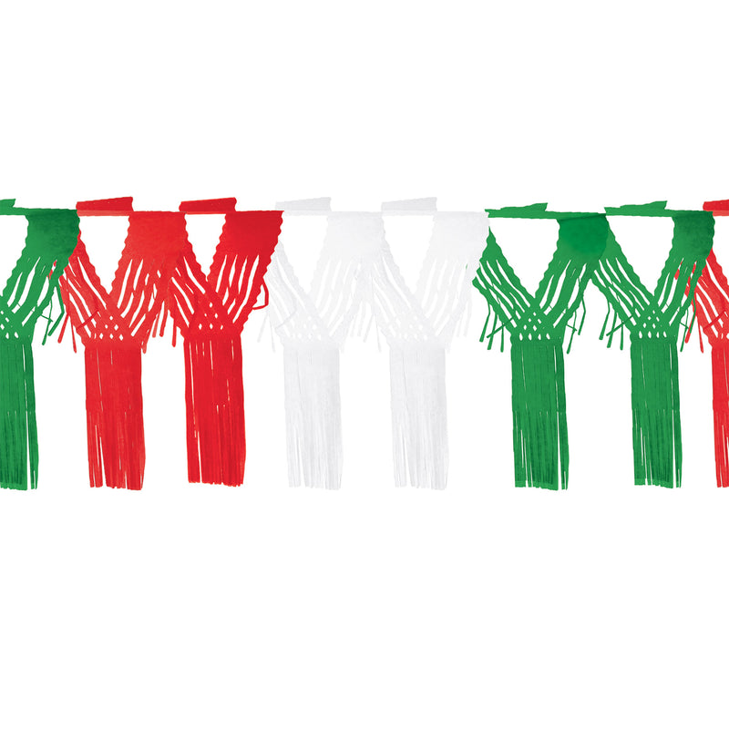 Drop Fringe Garland – 20" x 12' – (1/Pkg) by Beistle for Fiesta/Cinco de Mayo Tissue