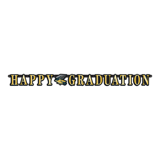 Happy Graduation Streamer – 5" x 5' – (1/Pkg) by Beistle for Graduation Jointed Streamers