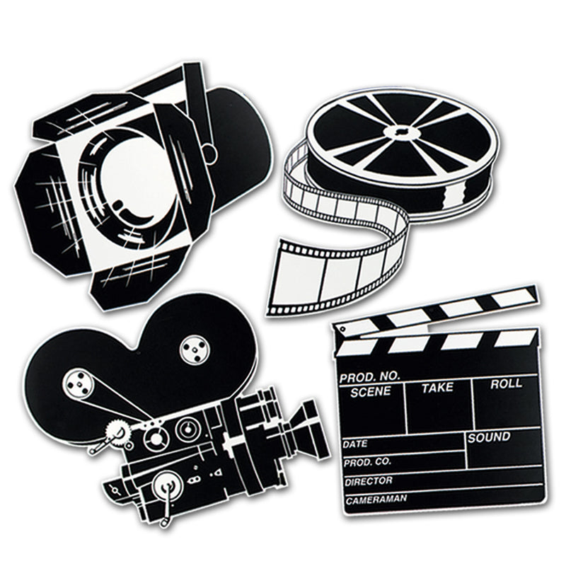Movie Set Cutouts – 13"-17" – (4/Pkg)