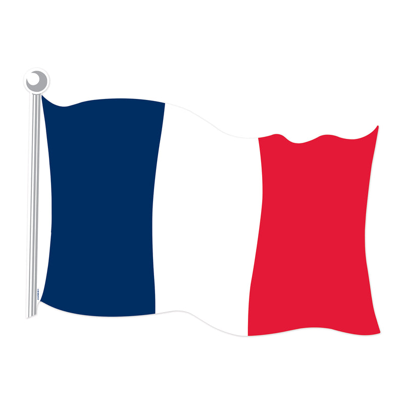 French Flag Cutout – 18" by Beistle for French Printed