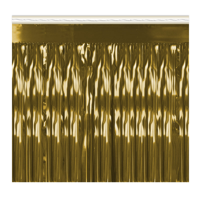 2-Ply Metallic Fringe Drape – 15" x 10' by Beistle for General Occasion Drapes