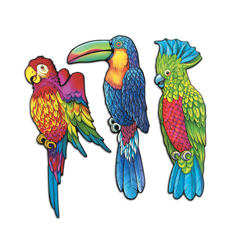 Exotic Bird Cutouts – 17" – (3/Pkg)