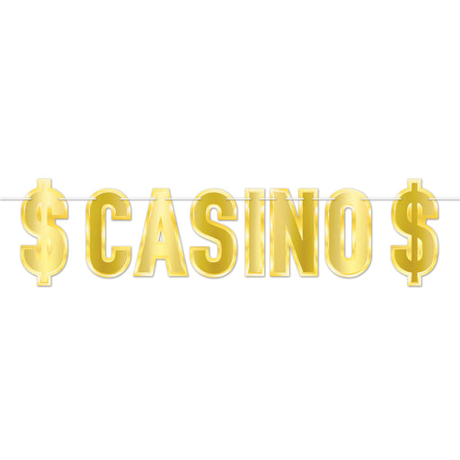 Foil Casino Streamer – 8¼" x 3' – (1/Pkg) by Beistle for Casino Streamers