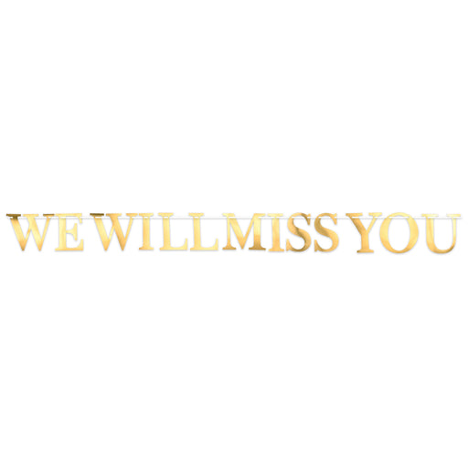 Foil We Will Miss You Streamer – 5½" x 6' 6" – (1/Pkg) by Beistle for General Occasion Streamers