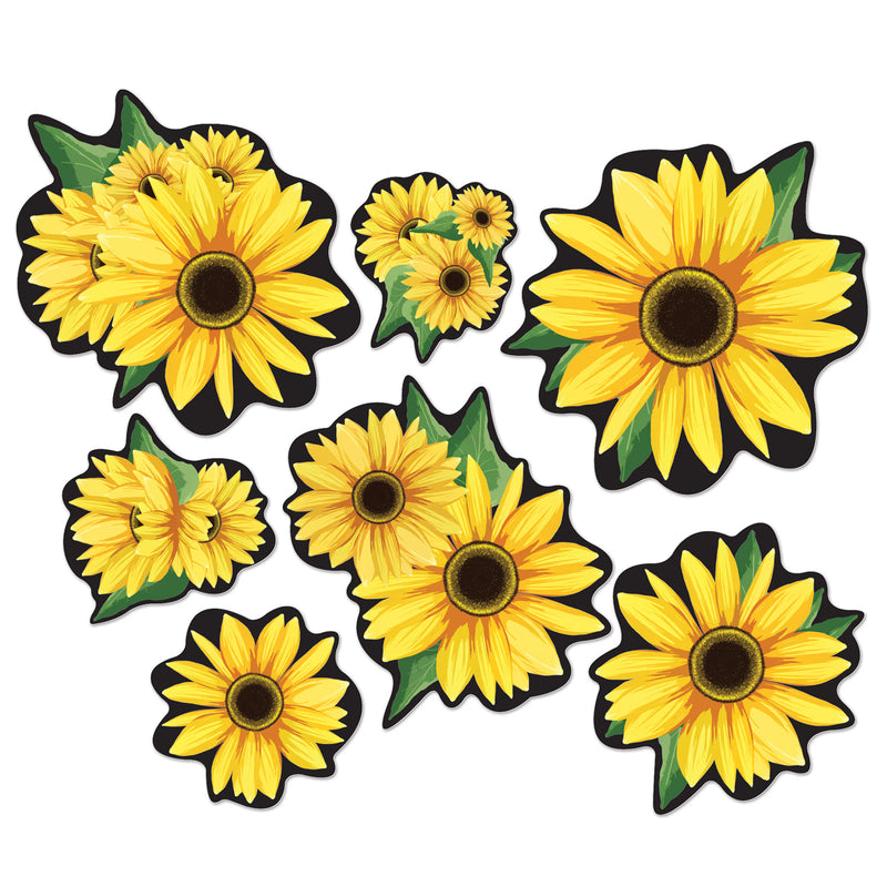 Sunflower Cutouts – 4"-9¾" – (7/Pkg)