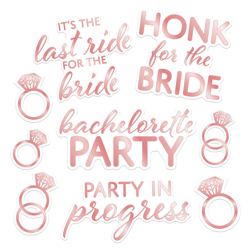 Bachelorette Auto-Clings – 3"-12¼" – (9/Pkg)