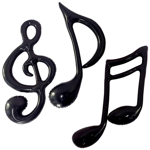 Inflatable Musical Notes – 17"-18" – (3/Pkg) by Beistle for Music Inflatables