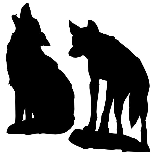 Coyote Silhouettes – 27¼" – (2/Pkg) by Beistle for Western Silhouettes